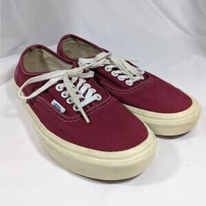 Vans Off The Wall Unisex Burgundy Red Lace Up Low Top Sneakers Mens 6.5 Womens 6